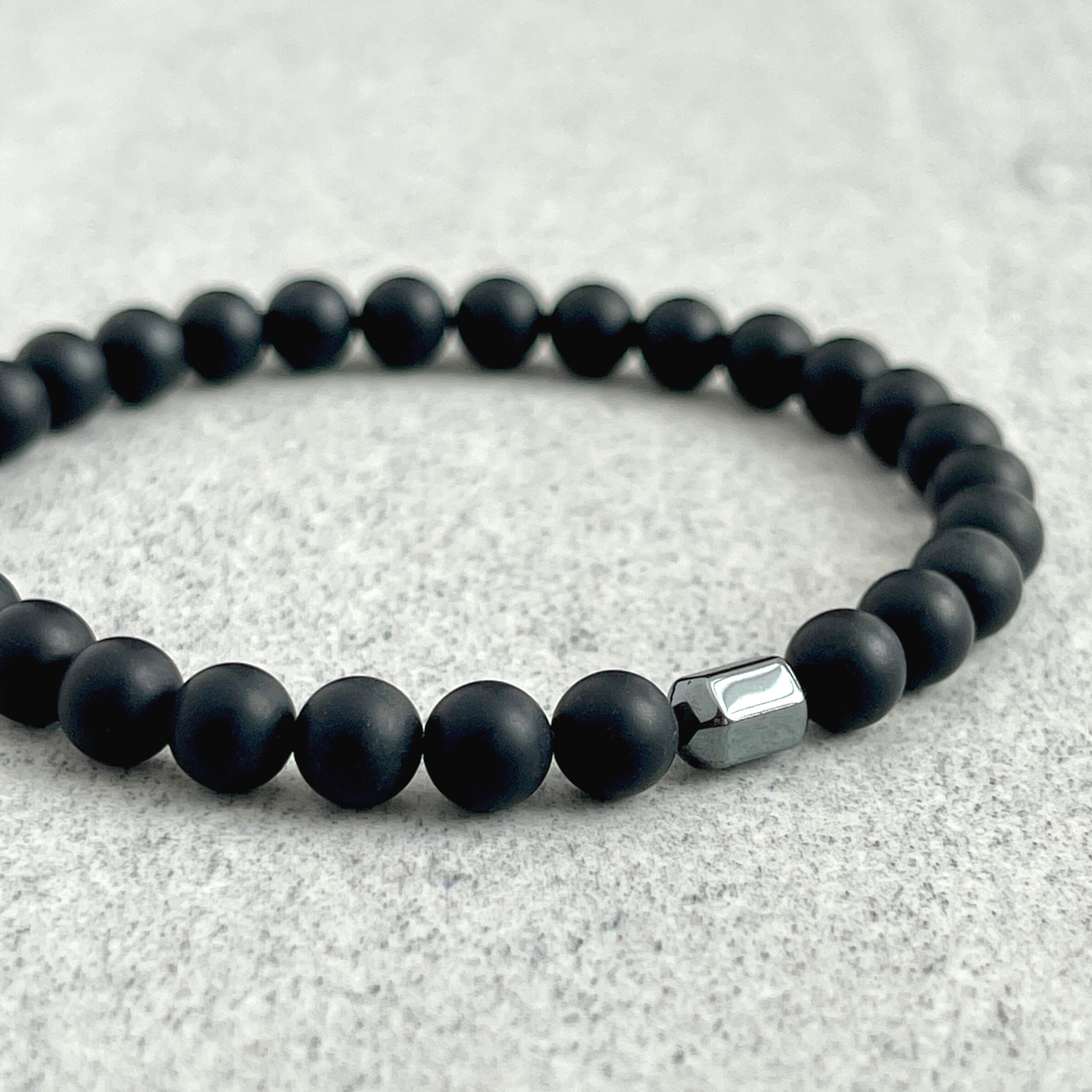 Classic Matte Onyx Beaded Bracelet