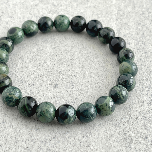 kambaba jasper beaded bracelet for men