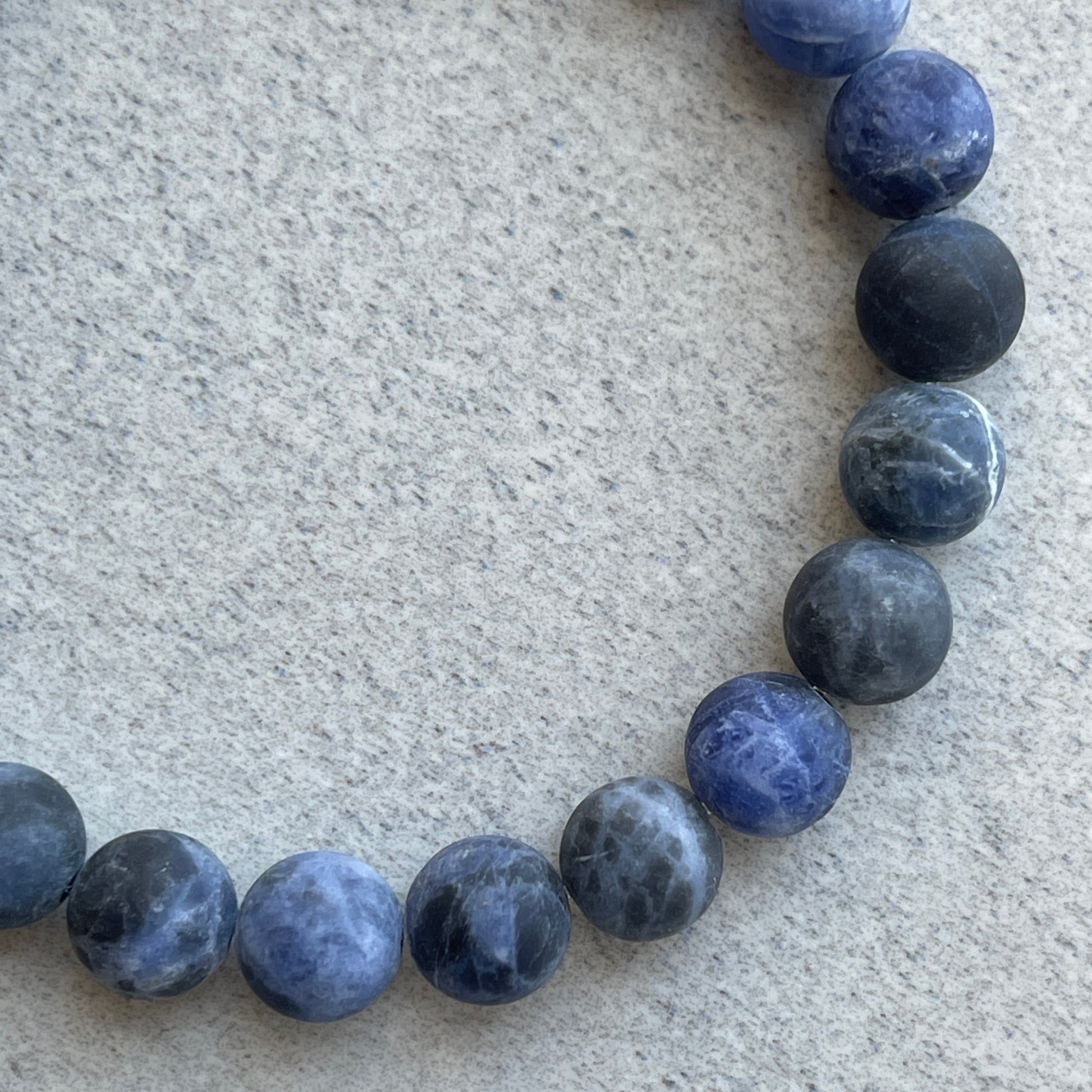 Matte Sodalite beaded bracelet for men and women