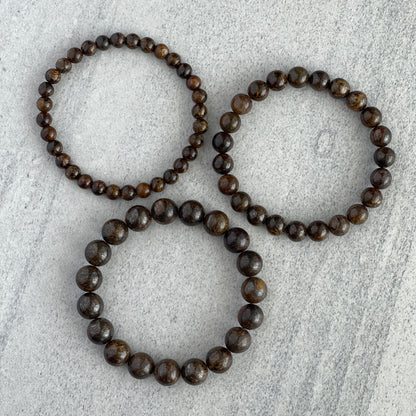 Bronzite Beaded Bracelet