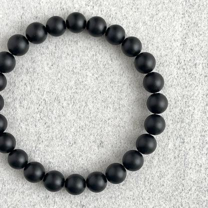 Matte Onyx Beaded Bracelet