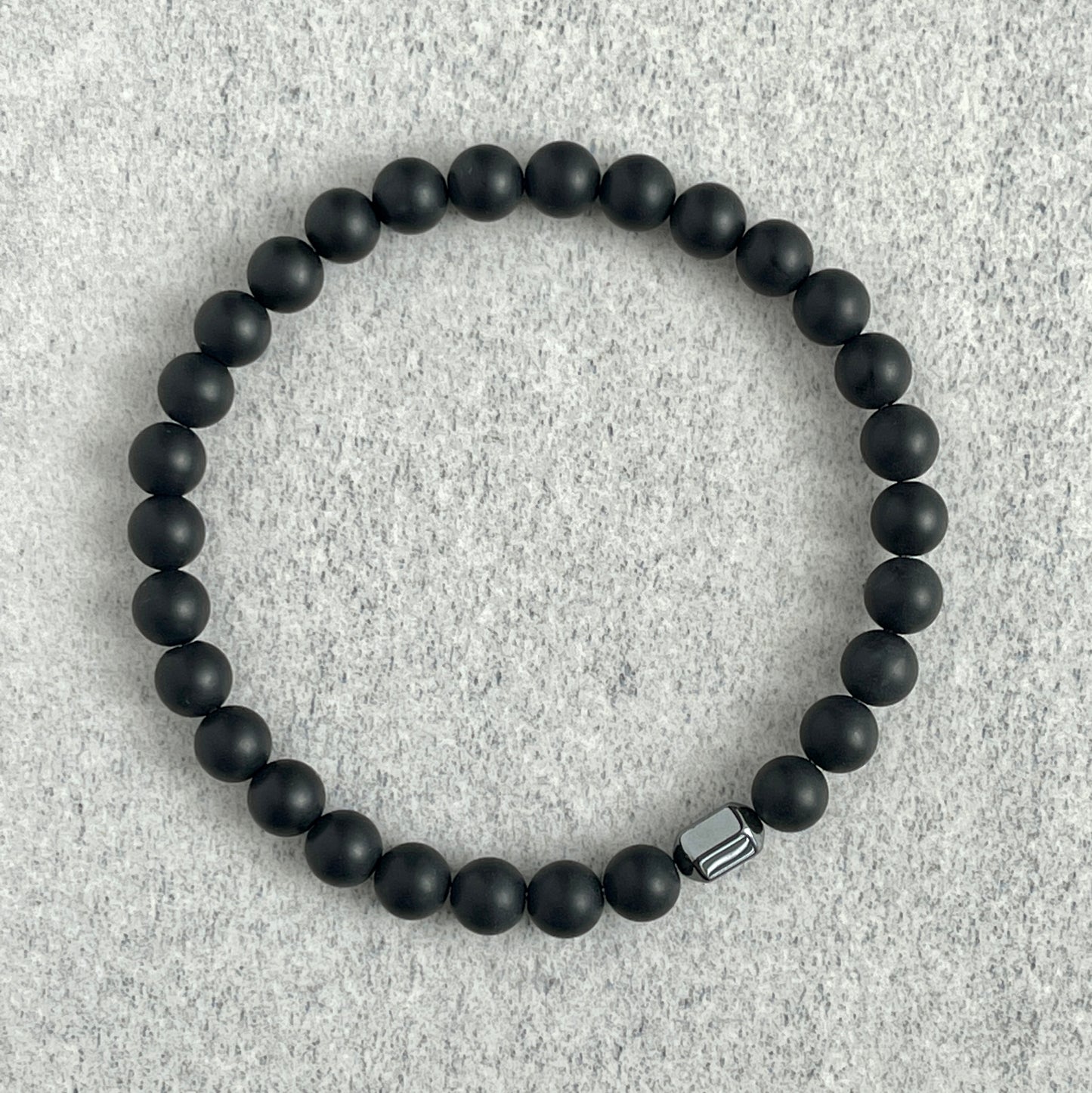 Matte Onyx Beaded Bracelet with Elegant Look