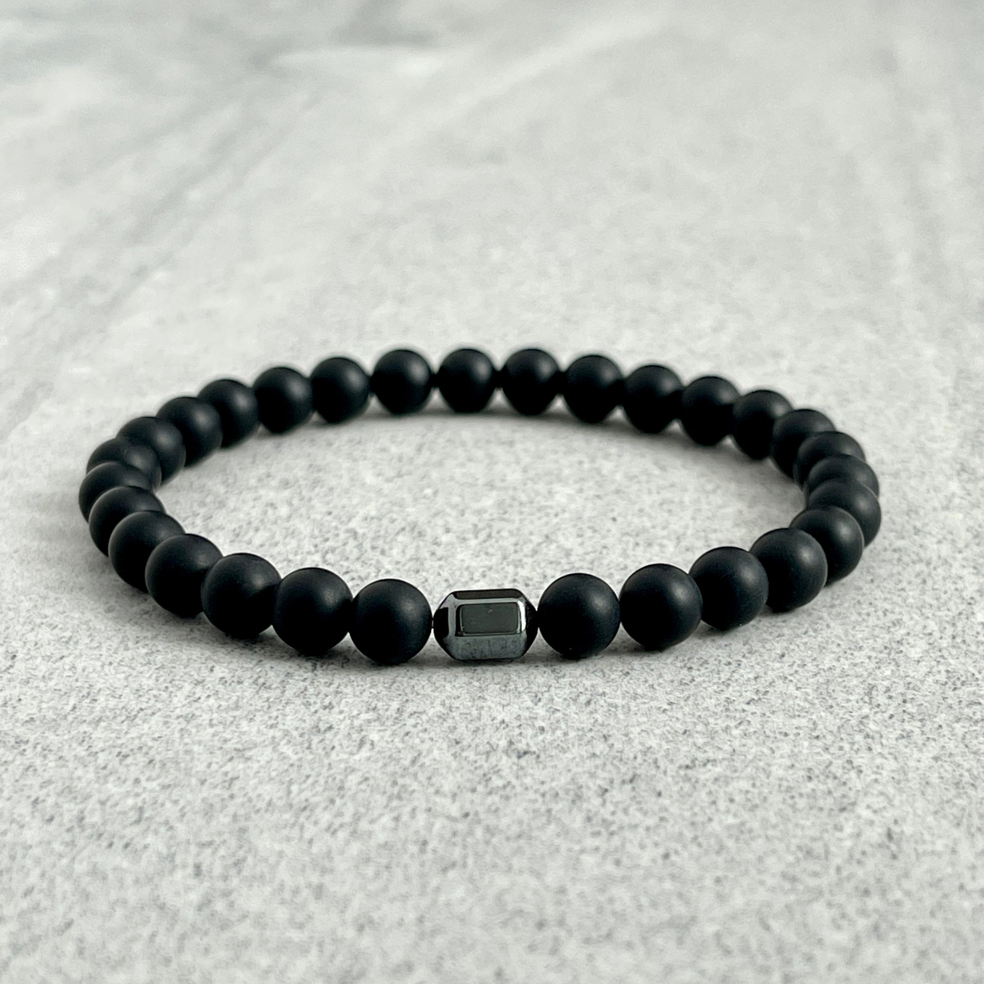 Matte Onyx Beaded Bracelet for Special Occassions