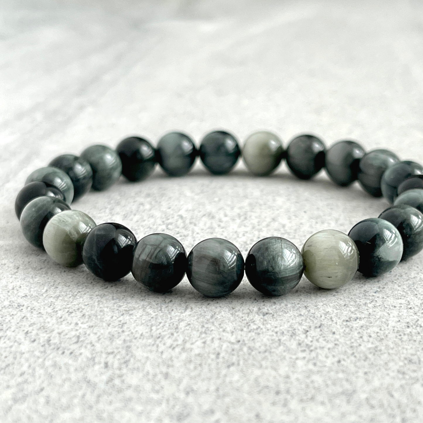 chrysoberyl beaded bracelet for men