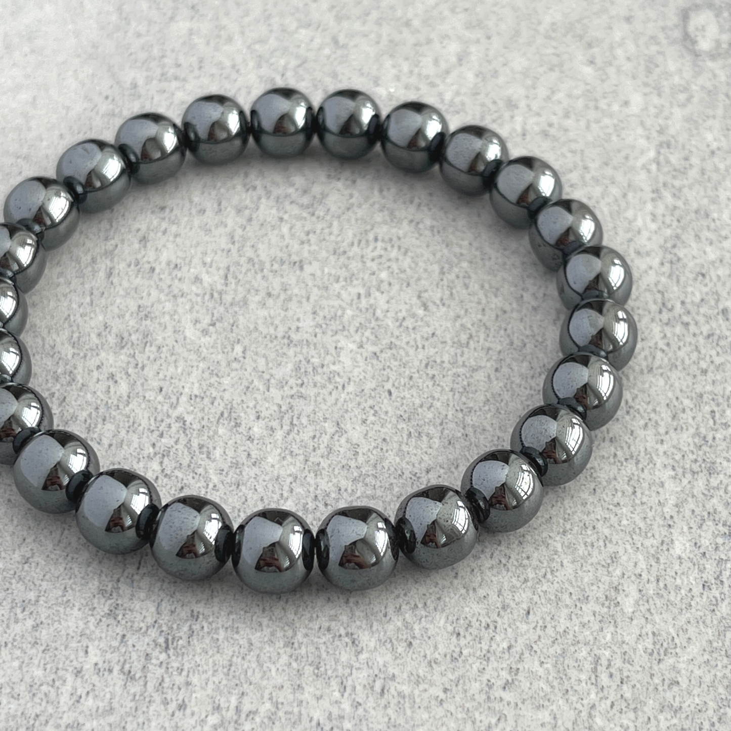 Hematite Beaded Stretch Bracelet