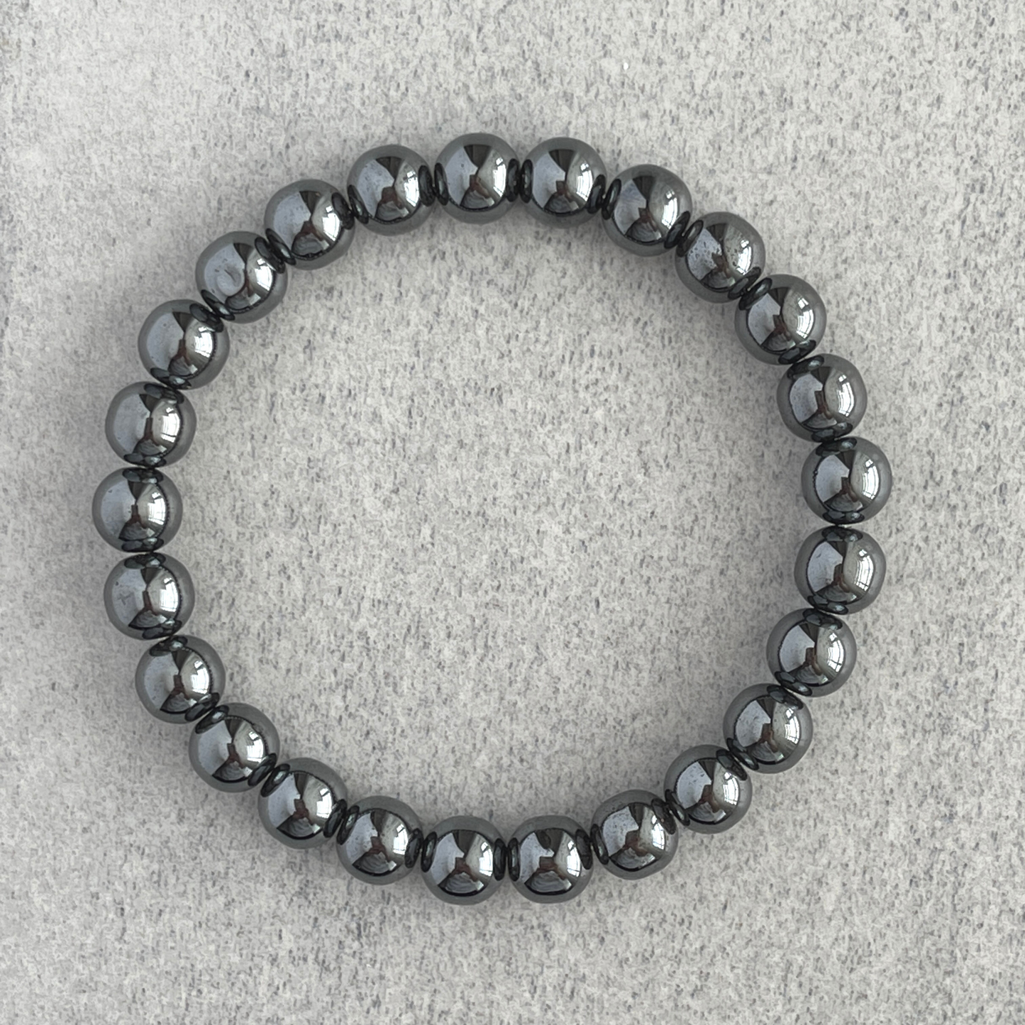 Hematite Beaded Stretch Bracelet