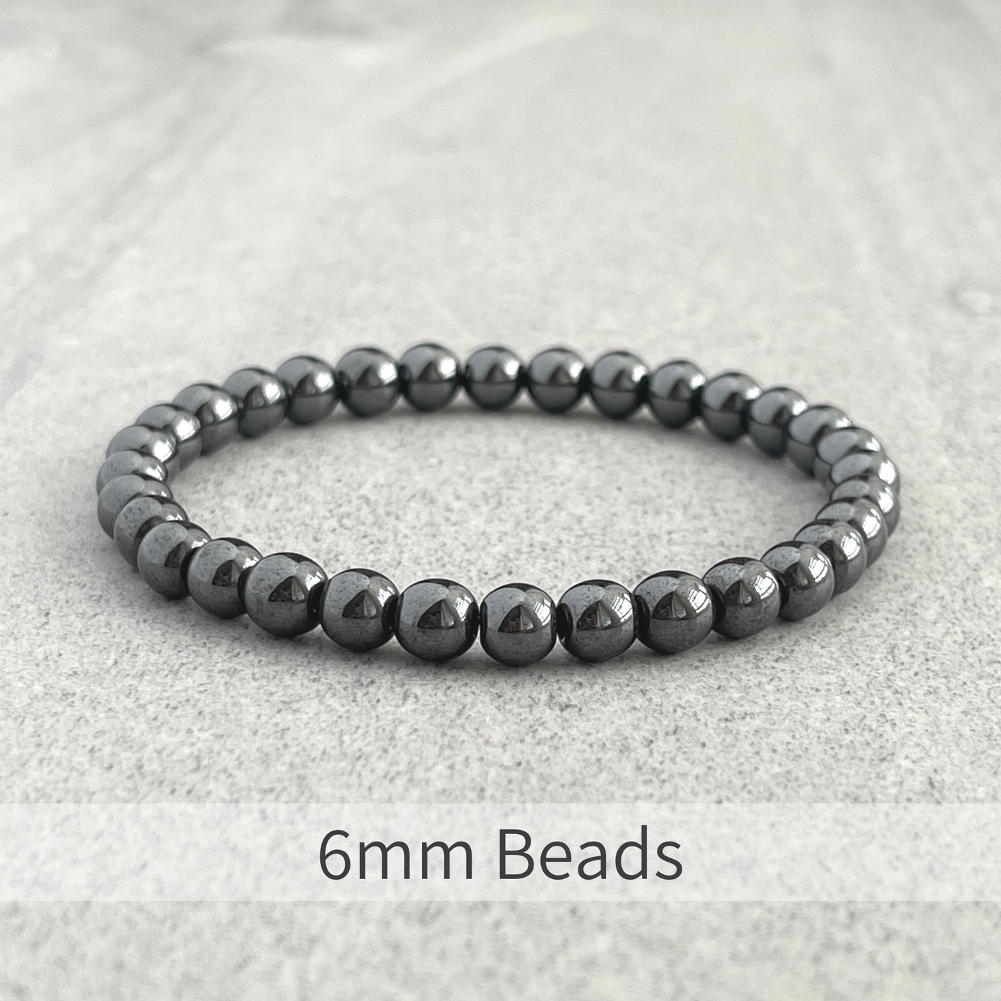 Hematite Beaded Stretch Bracelet