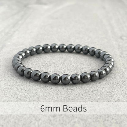 Hematite Beaded Stretch Bracelet