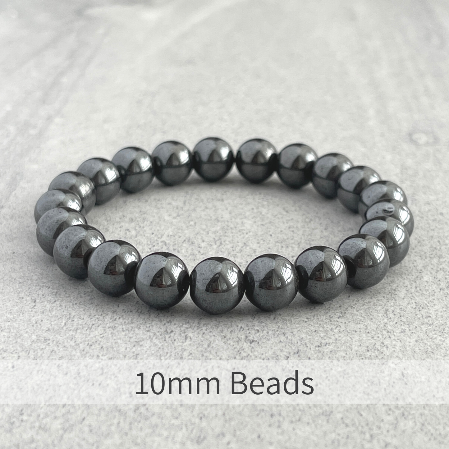 Hematite Beaded Stretch Bracelet