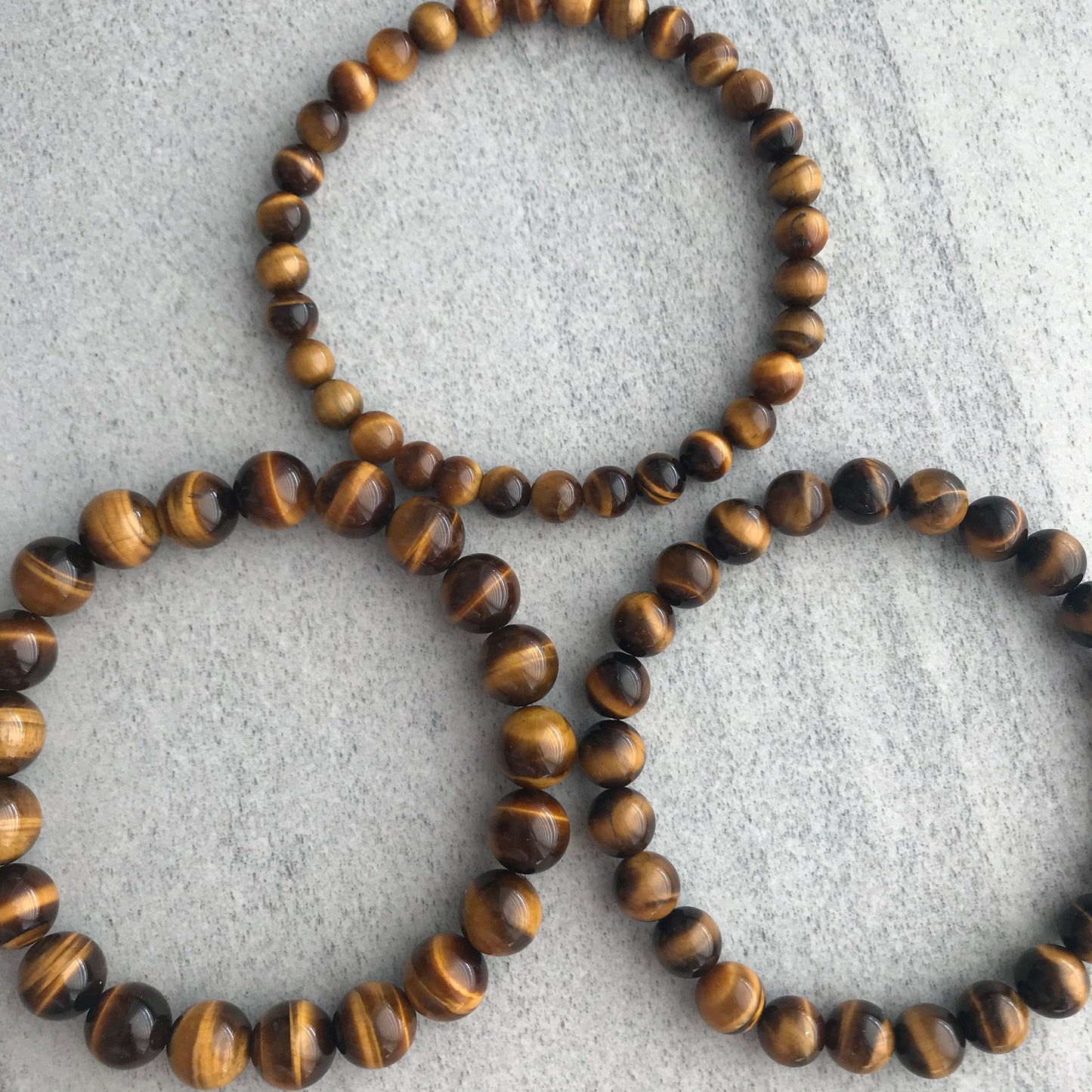 Yellow Tiger Eye Beaded Stretch Bracelet