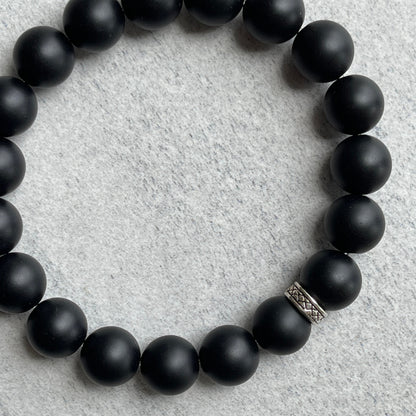 Matte Onyx Stretch Bracelet for Elegant Looks