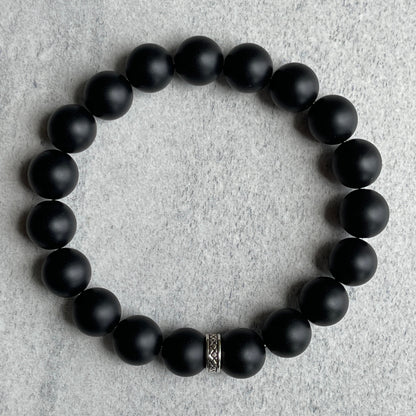 Matte Onyx Stretch Bracelet for Everyday Style