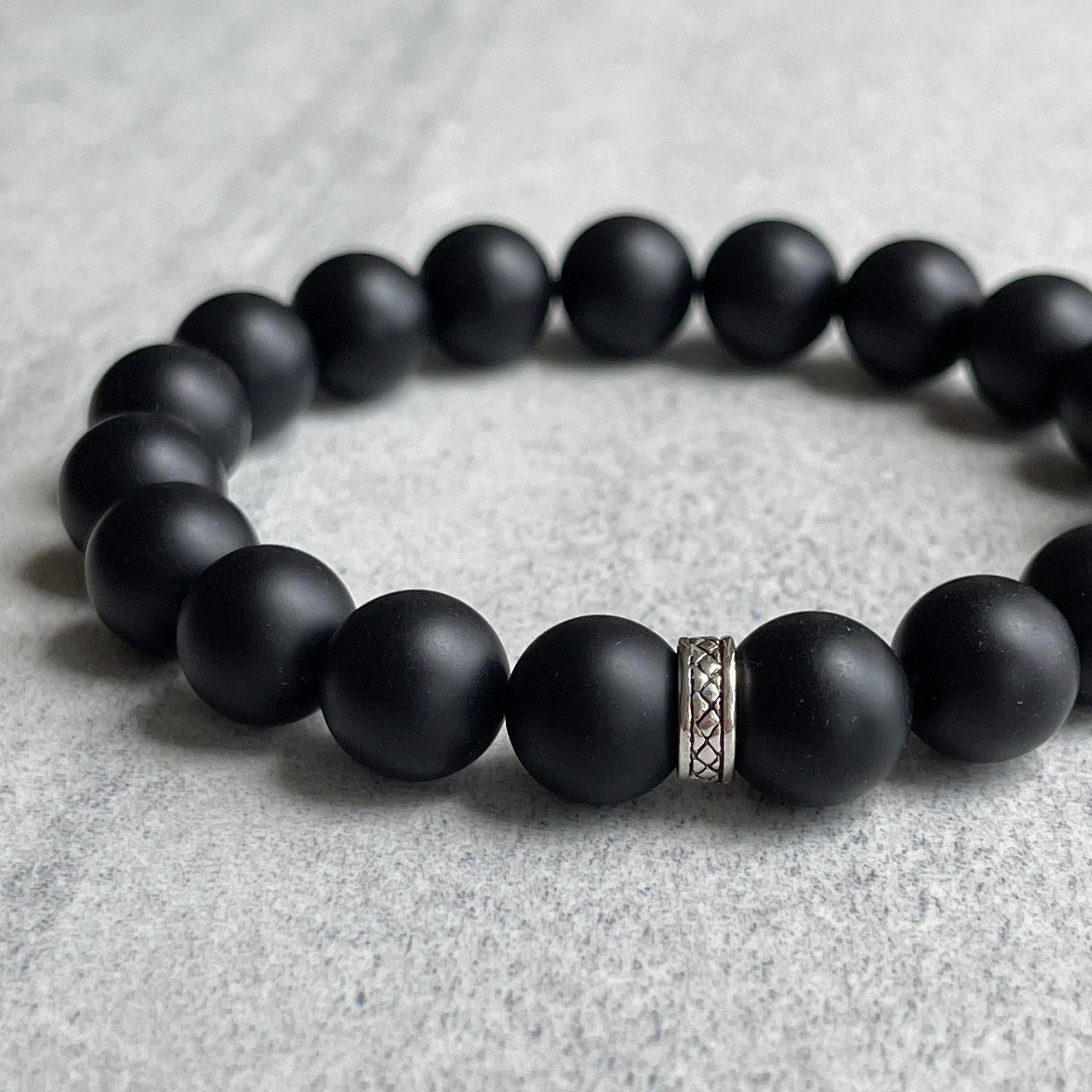 Handmade Matte Onyx Stretch Bracelet