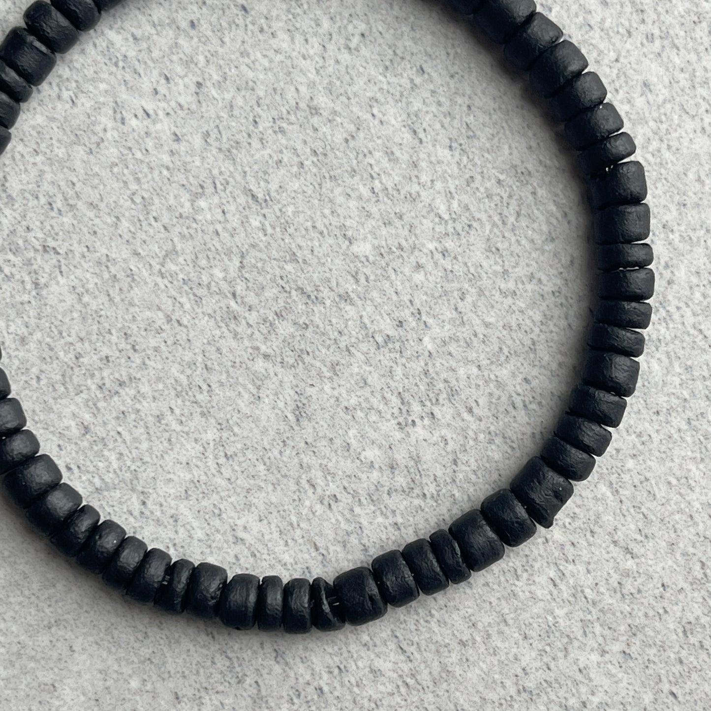 Black Coconut Wood Beaded Bracelet