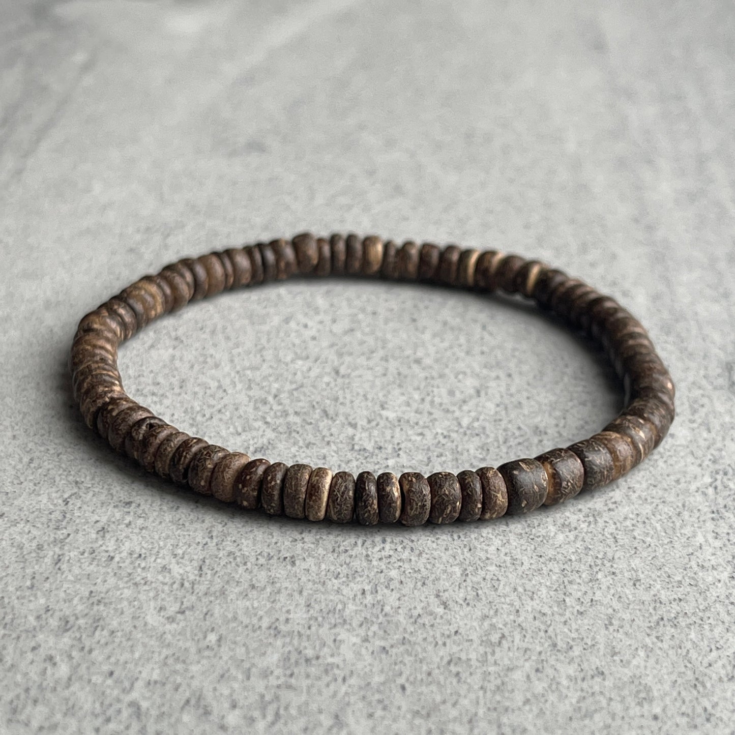 Brown Coconut Wood Beaded Bracelet