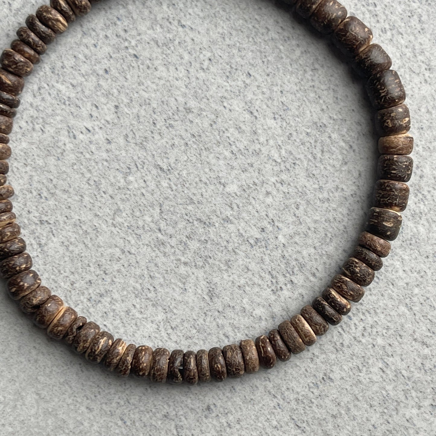 Brown Coconut Wood Beaded Bracelet