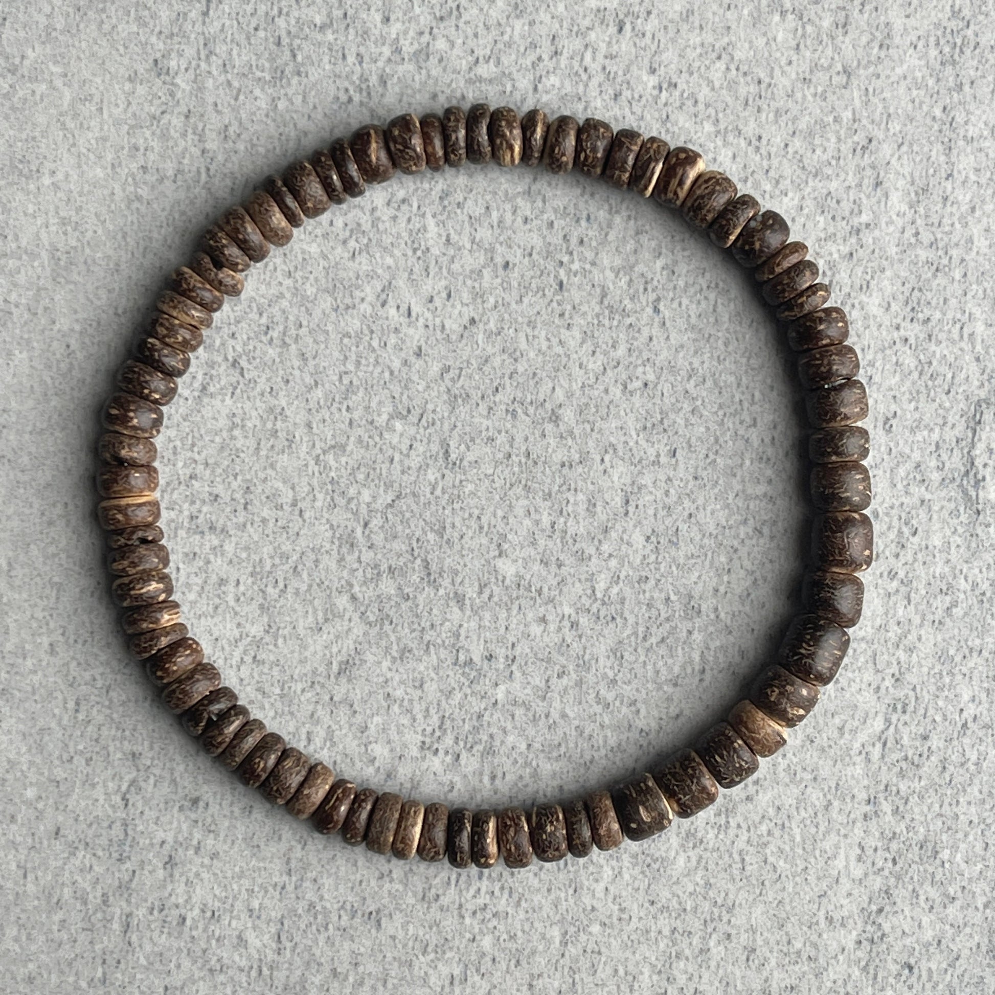 brown coconut wood beaded bracelet for men