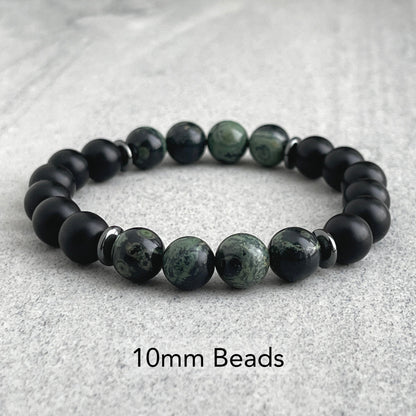 modern kambaba jasper beaded bracelet