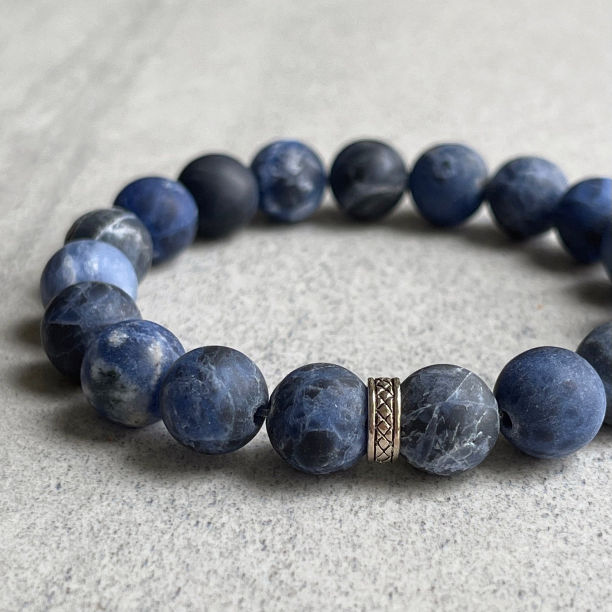 Stylish Matte Sodalite Stretch Bracelet