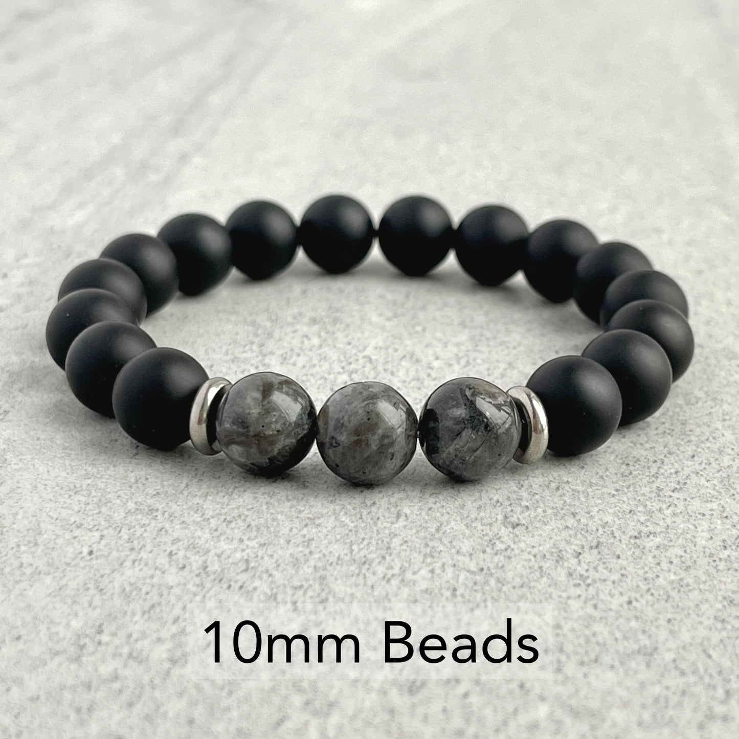 Handcrafted Matte Onyx Beaded Bracelet