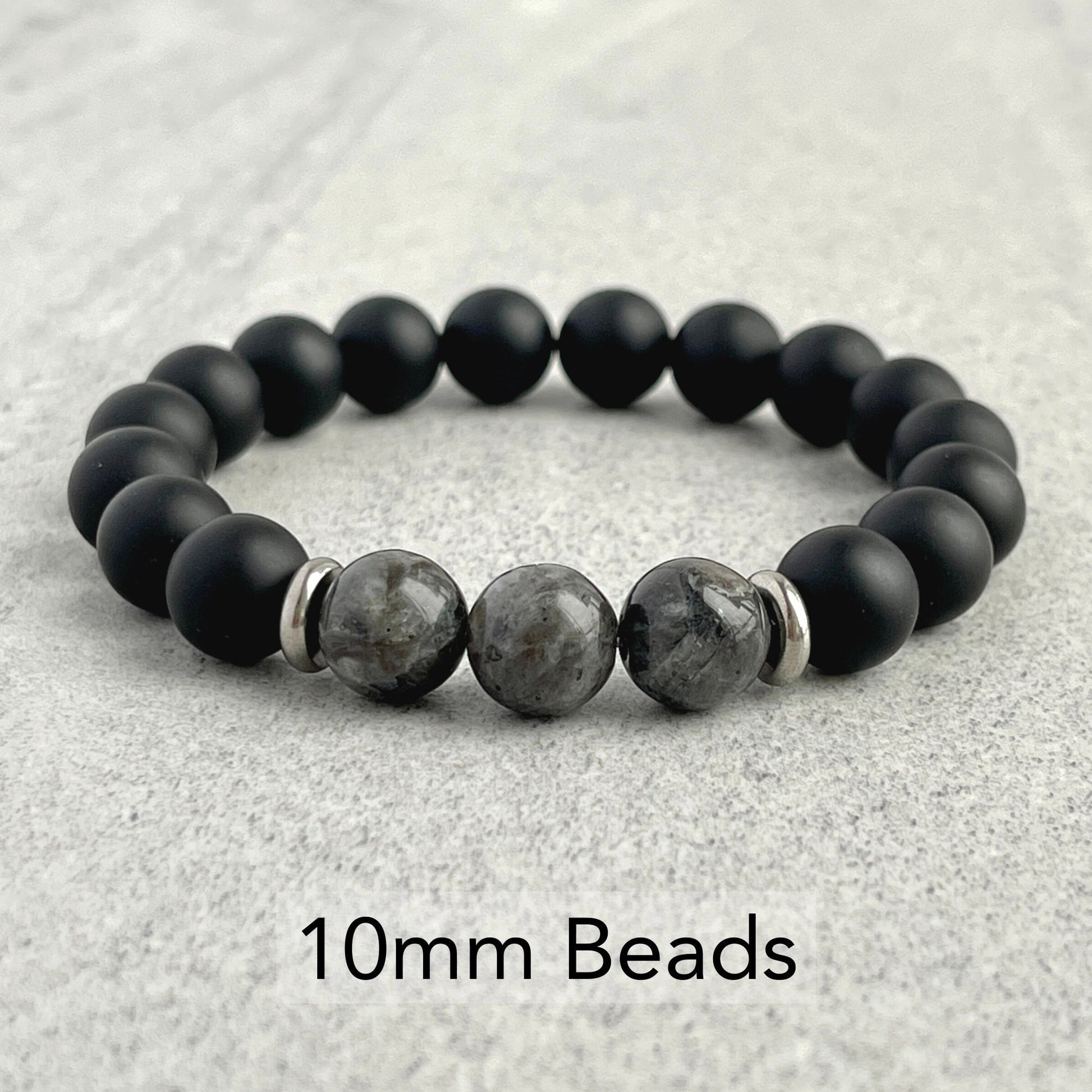 Handcrafted Matte Onyx Beaded Bracelet