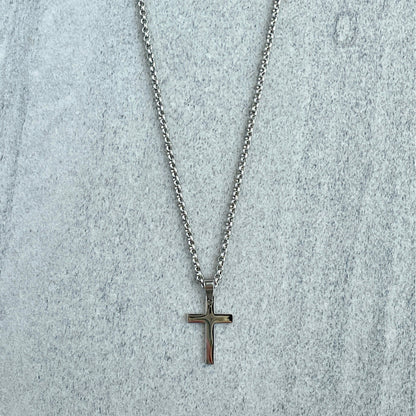 Stainless Steel Cross Necklace for Men