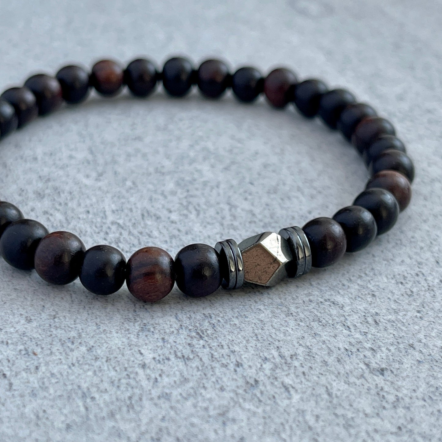 Classic Ebony Wood Beaded Bracelet