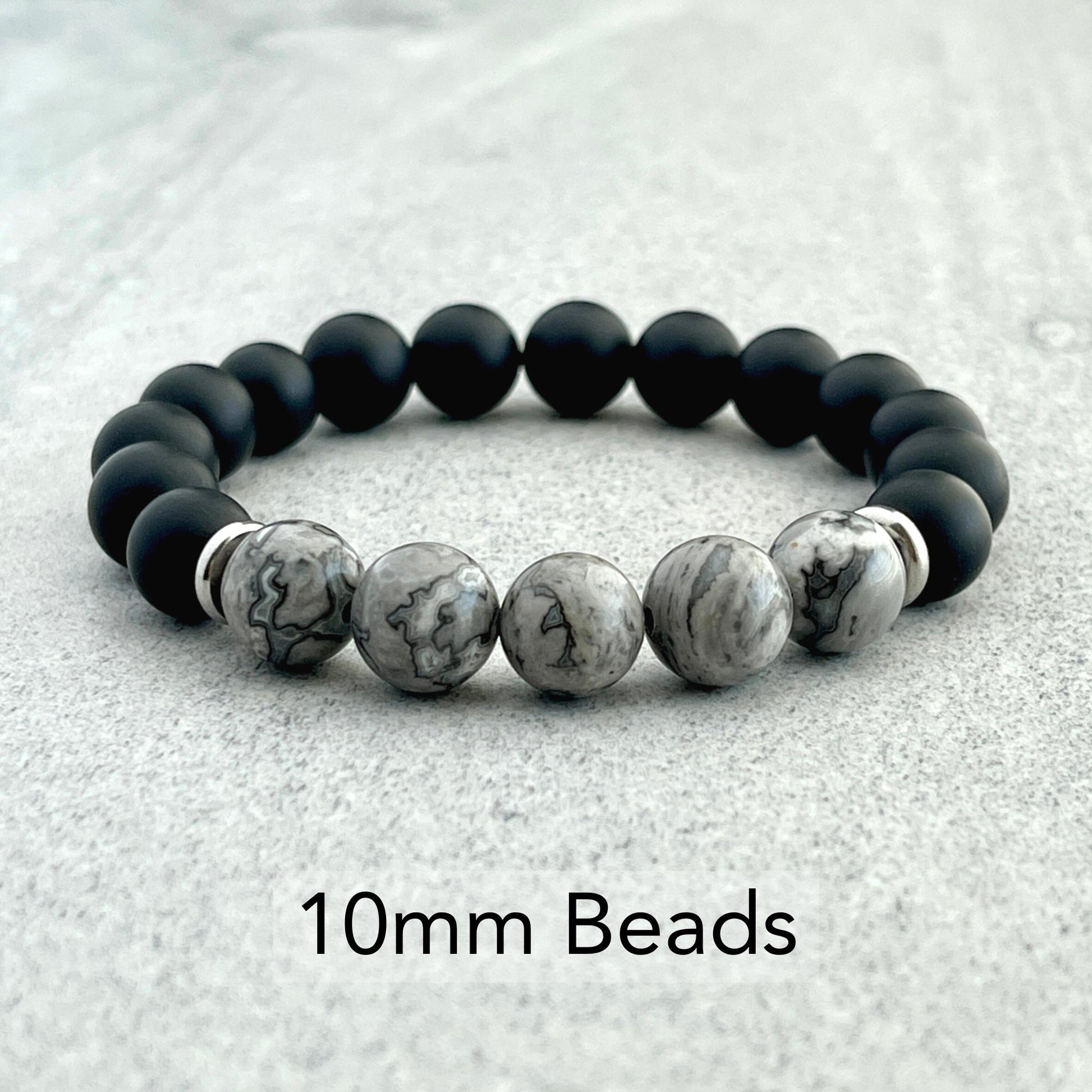 onyx beaded stretch bracelet jewelry