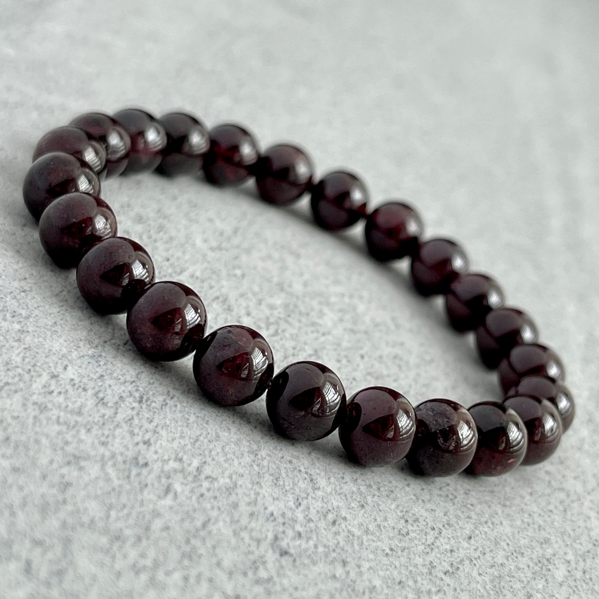 bold garnet beaded stretch bracelet jewelry