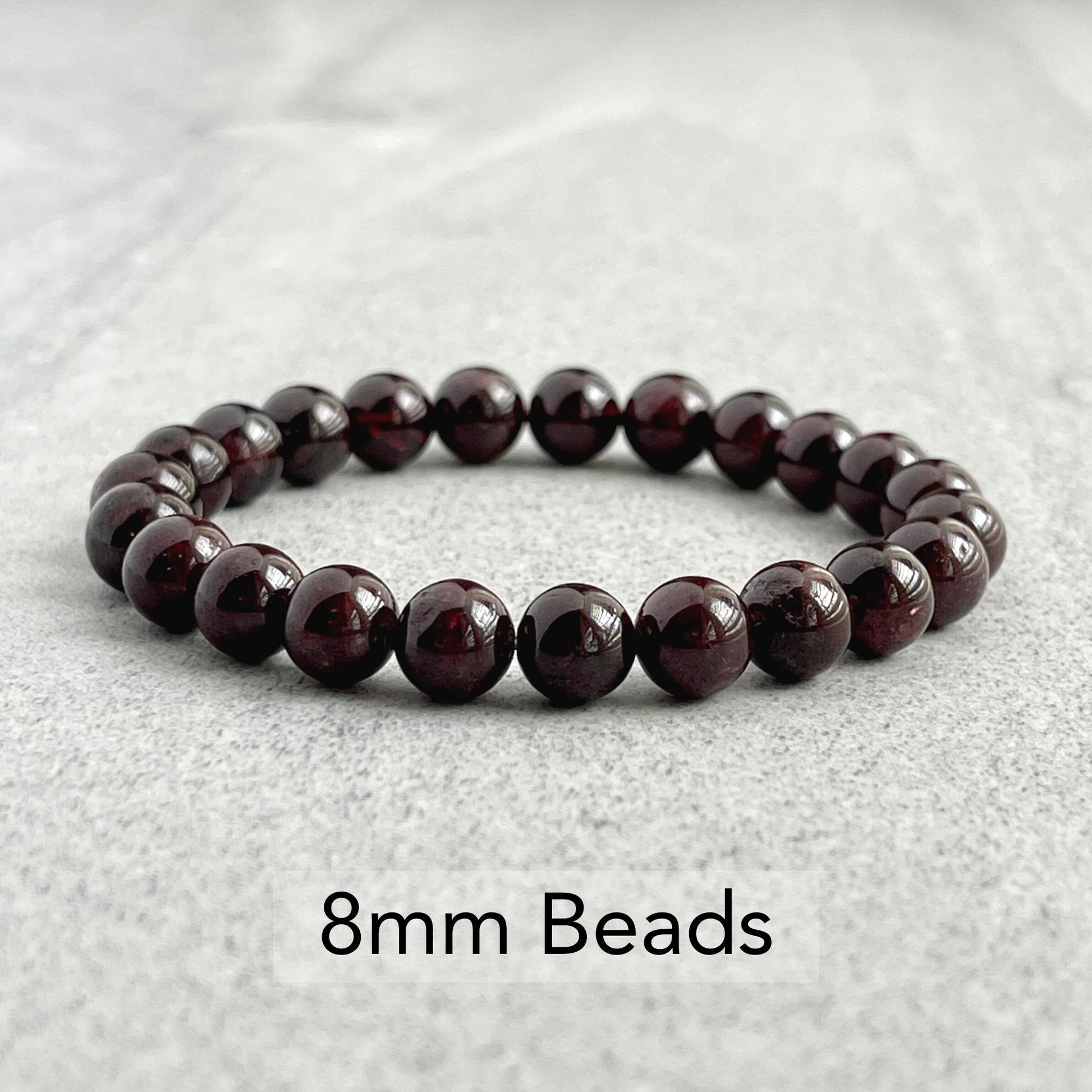 stylish bold garnet beaded stretch bracelet 