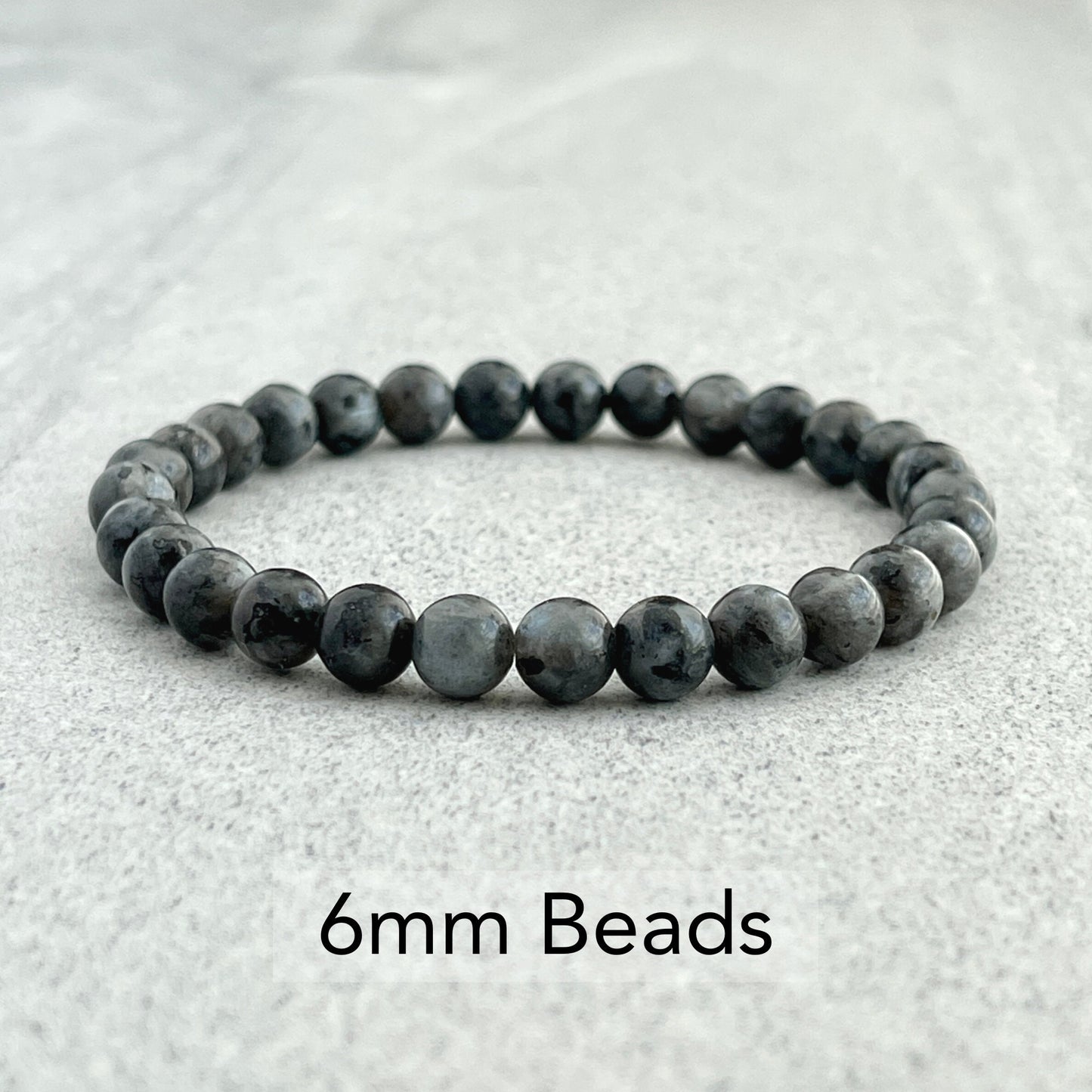 Black Labradorite/Larvikite Stretch Bracelet