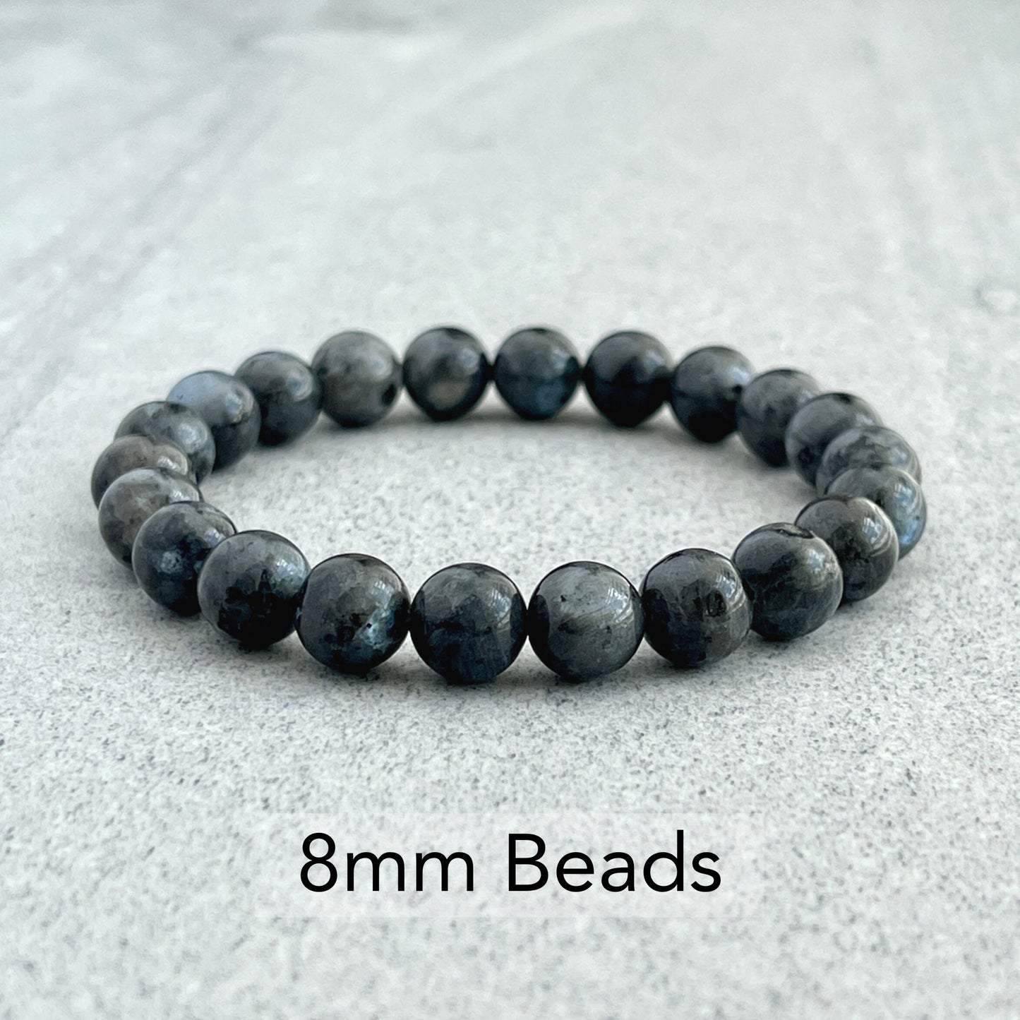 Black Labradorite/Larvikite Stretch Bracelet