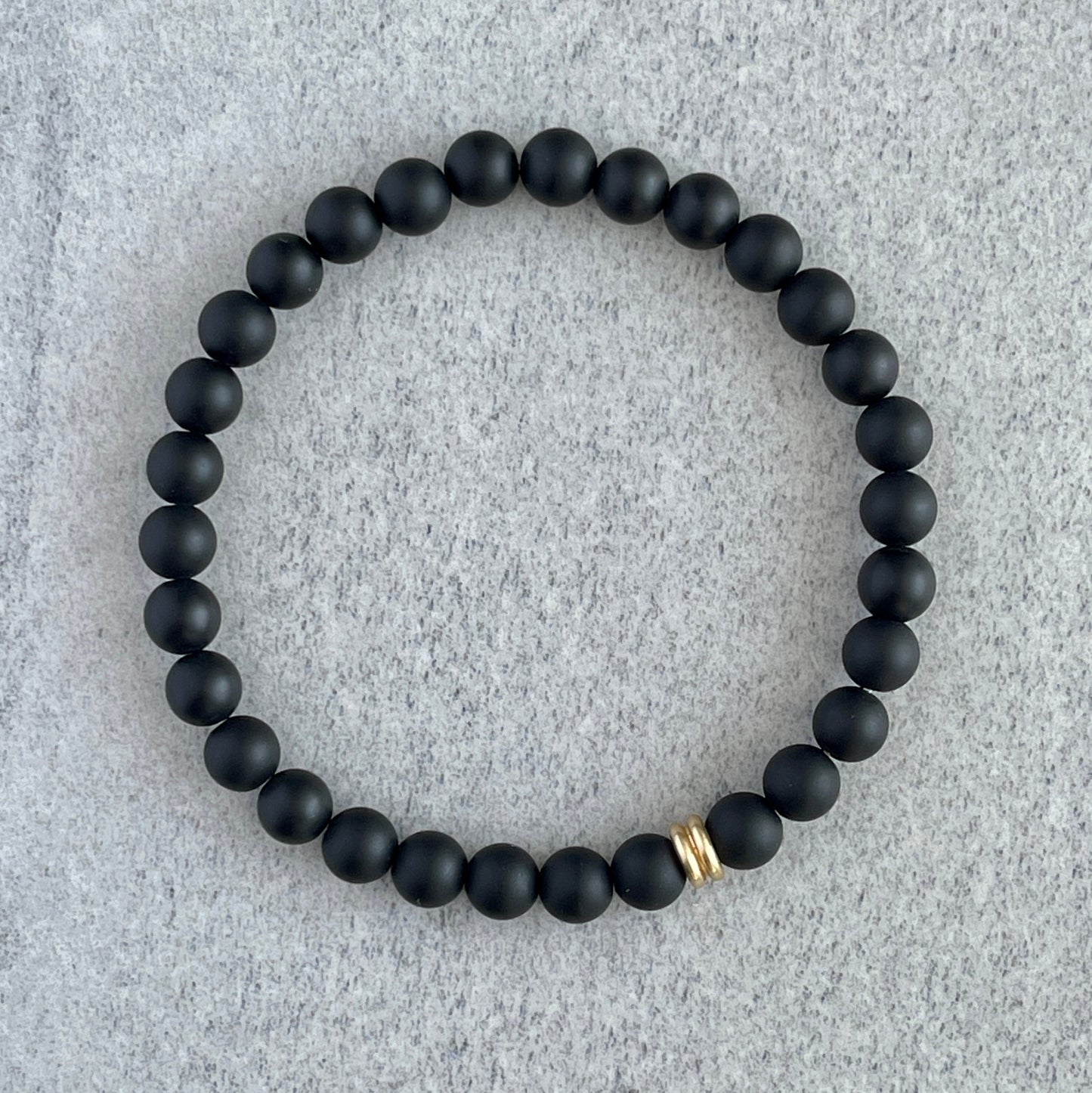 Classic Matte Onyx Bracelet with Sleek Beads