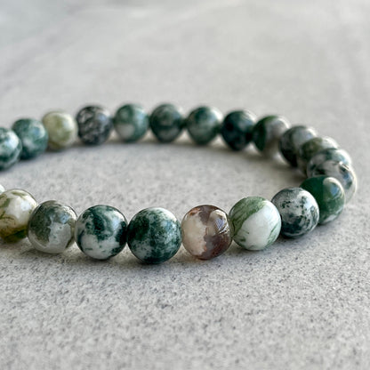 Charming Tree Agate Beaded Bracelet for Boho Chic Style