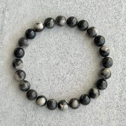 Handmade Orthoceras Fossil Jasper bracelet for gifting