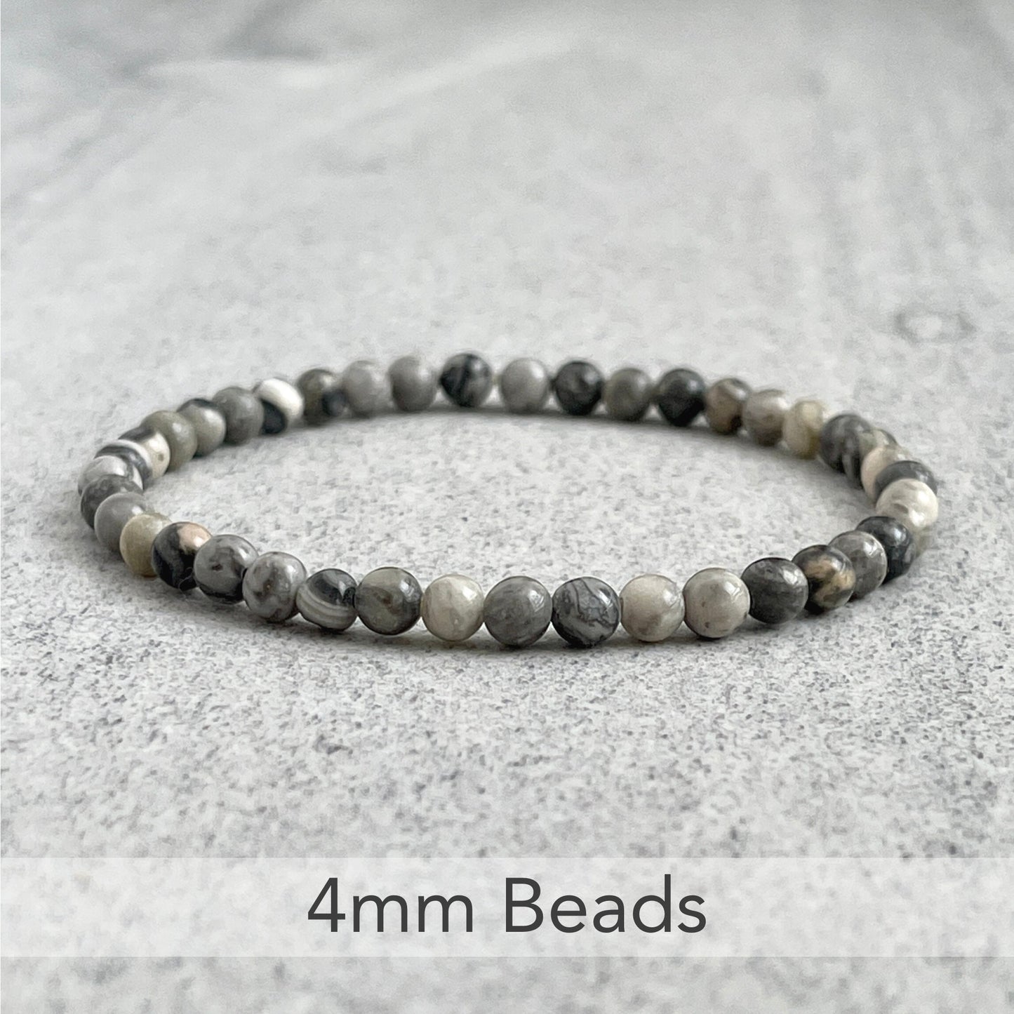 Map Jasper Beaded Bracelet