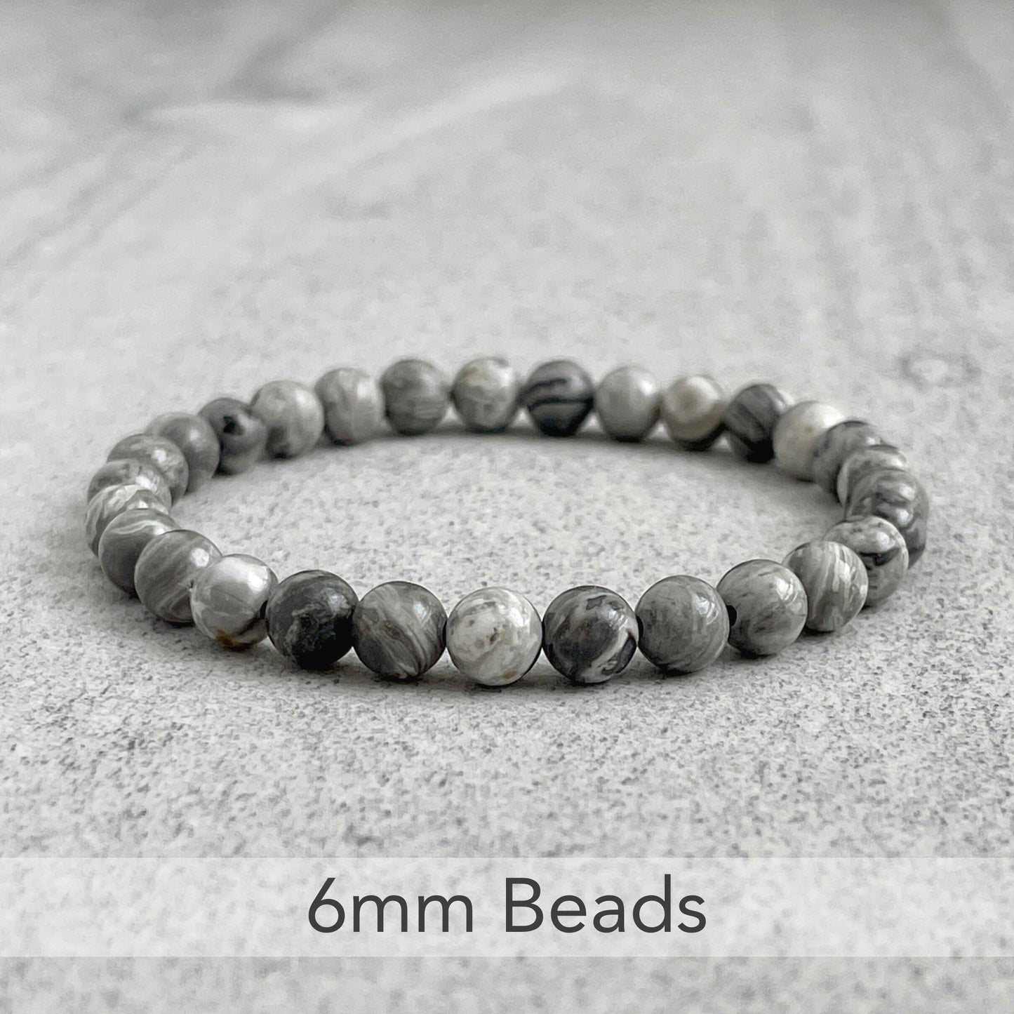 Map Jasper Beaded Bracelet