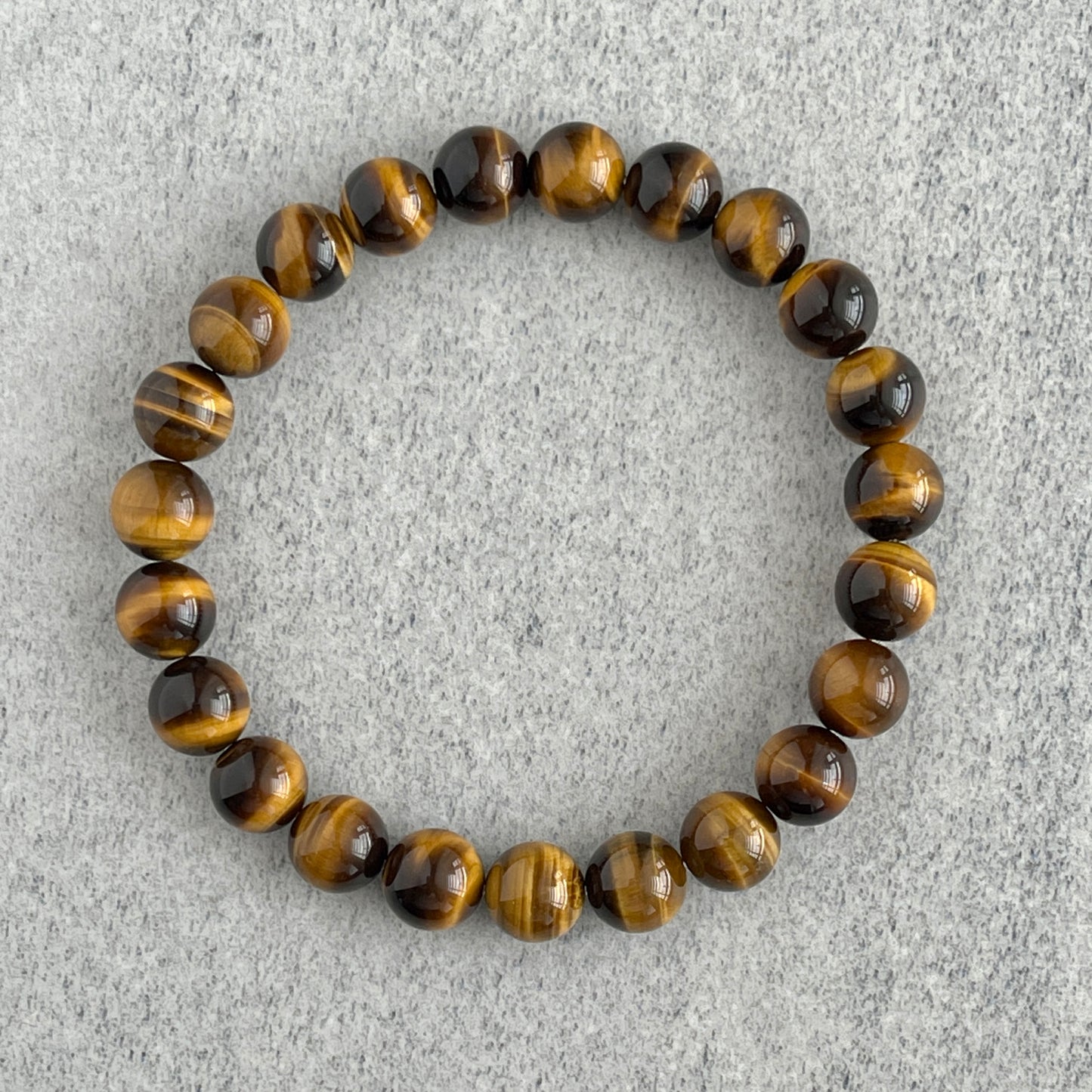 Yellow Tiger Eye Beaded Stretch Bracelet