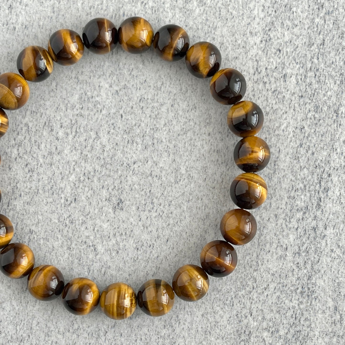 Yellow Tiger Eye Beaded Stretch Bracelet