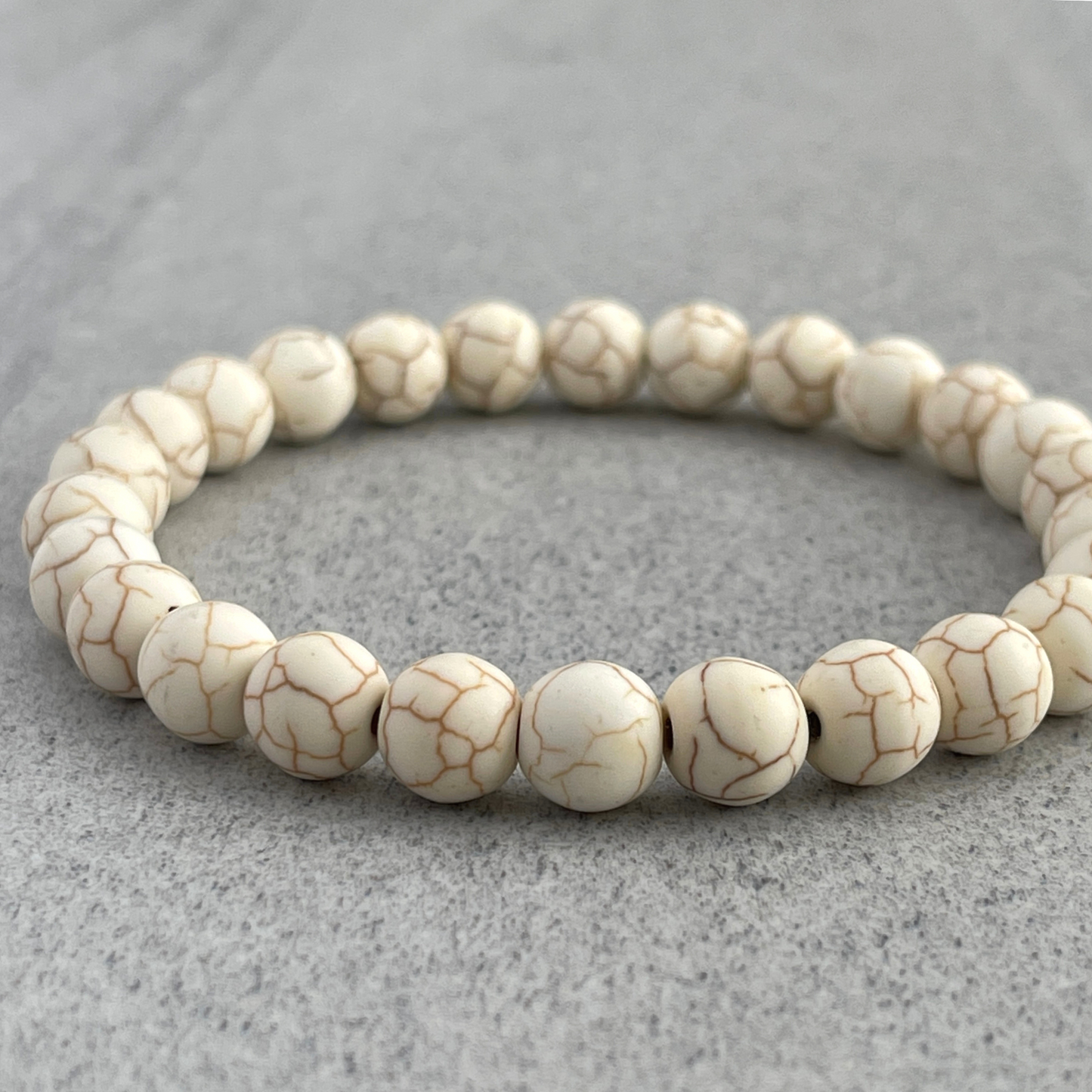 Matte Magnesite Beaded Bracelet