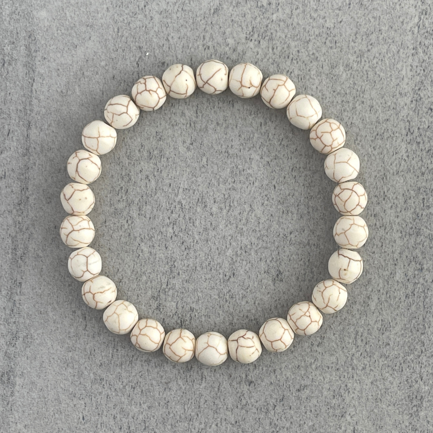 matte magnesite beaded bracelet for men