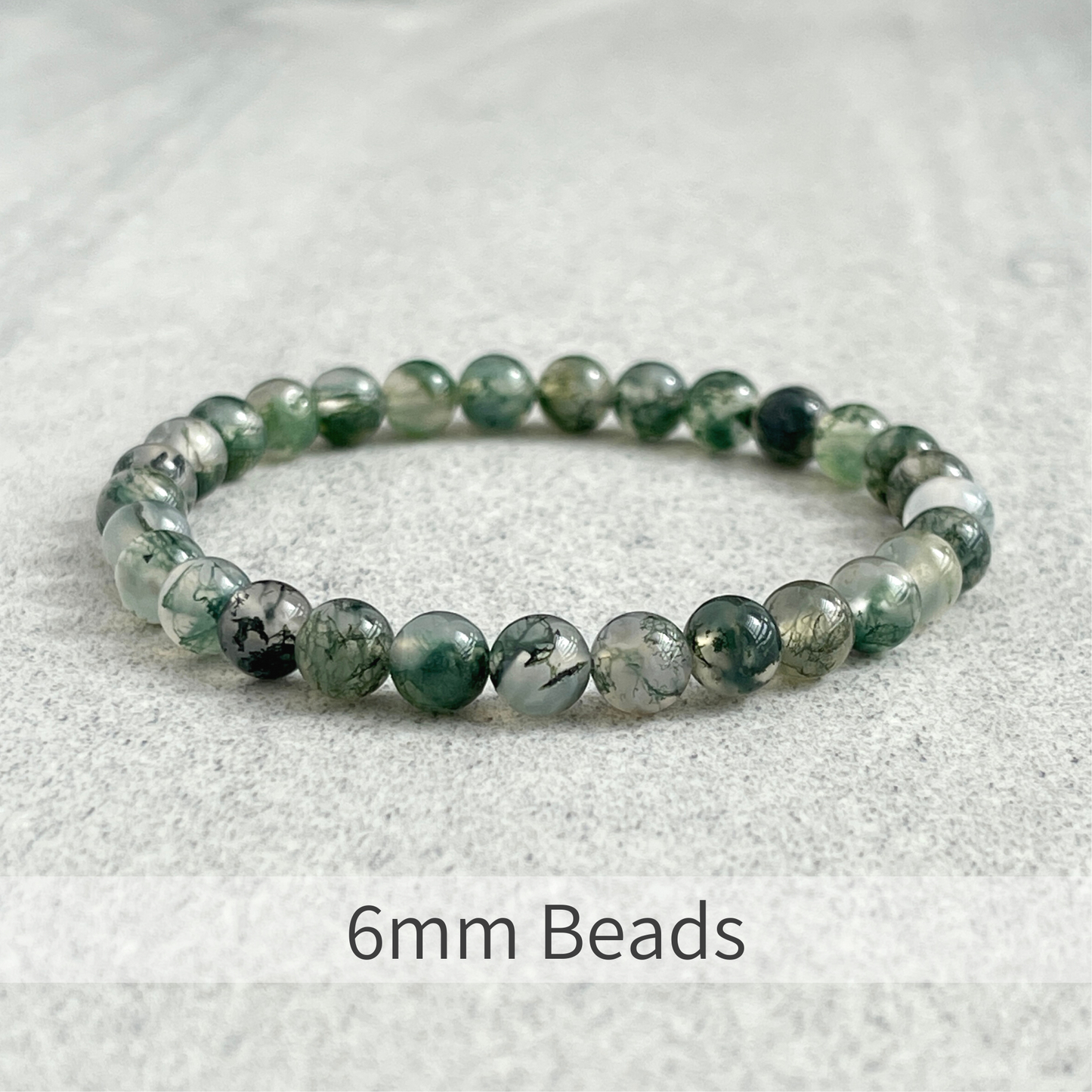 Moss Agate Beaded Bracelet