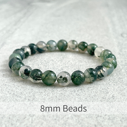 Moss Agate Beaded Bracelet