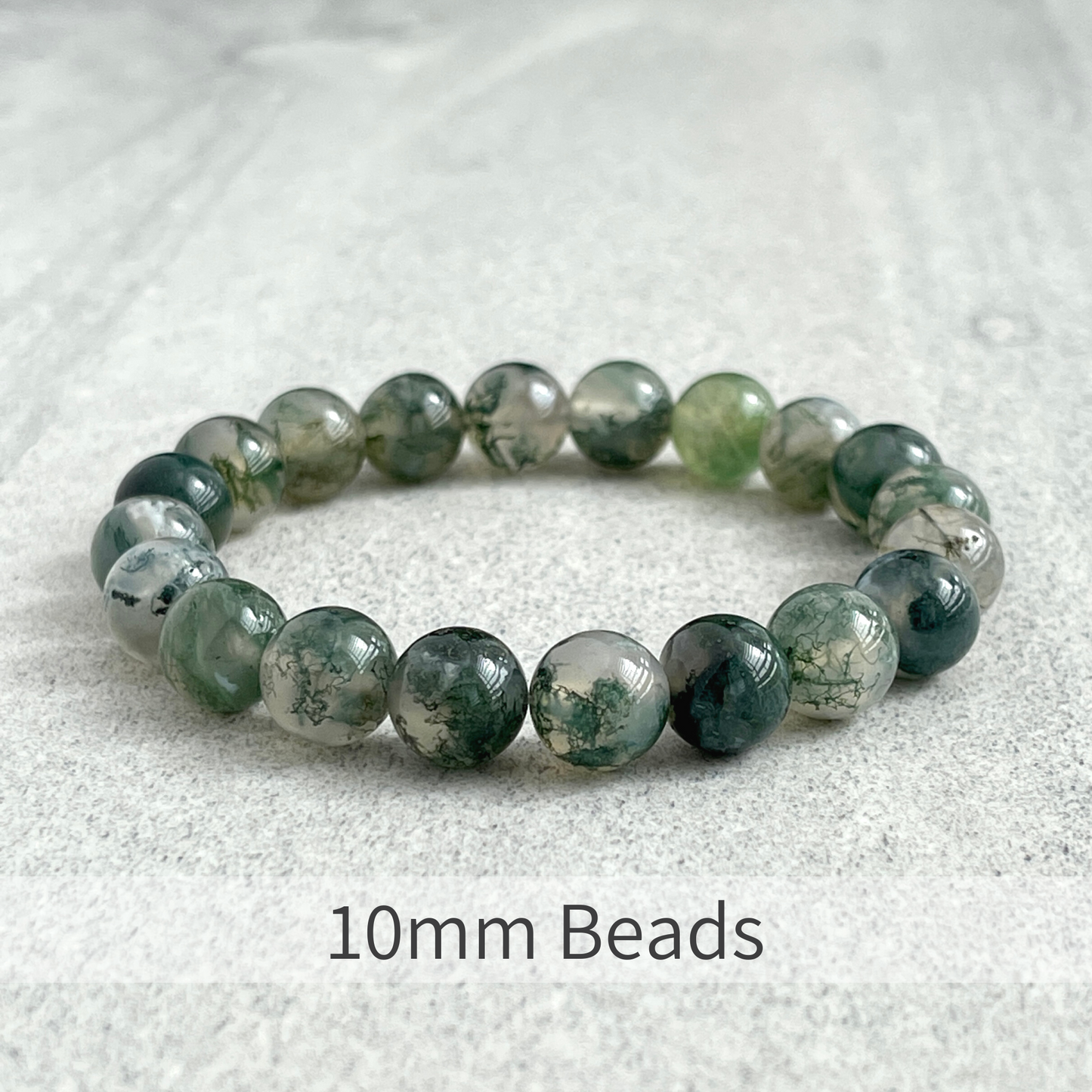 Moss Agate Beaded Bracelet