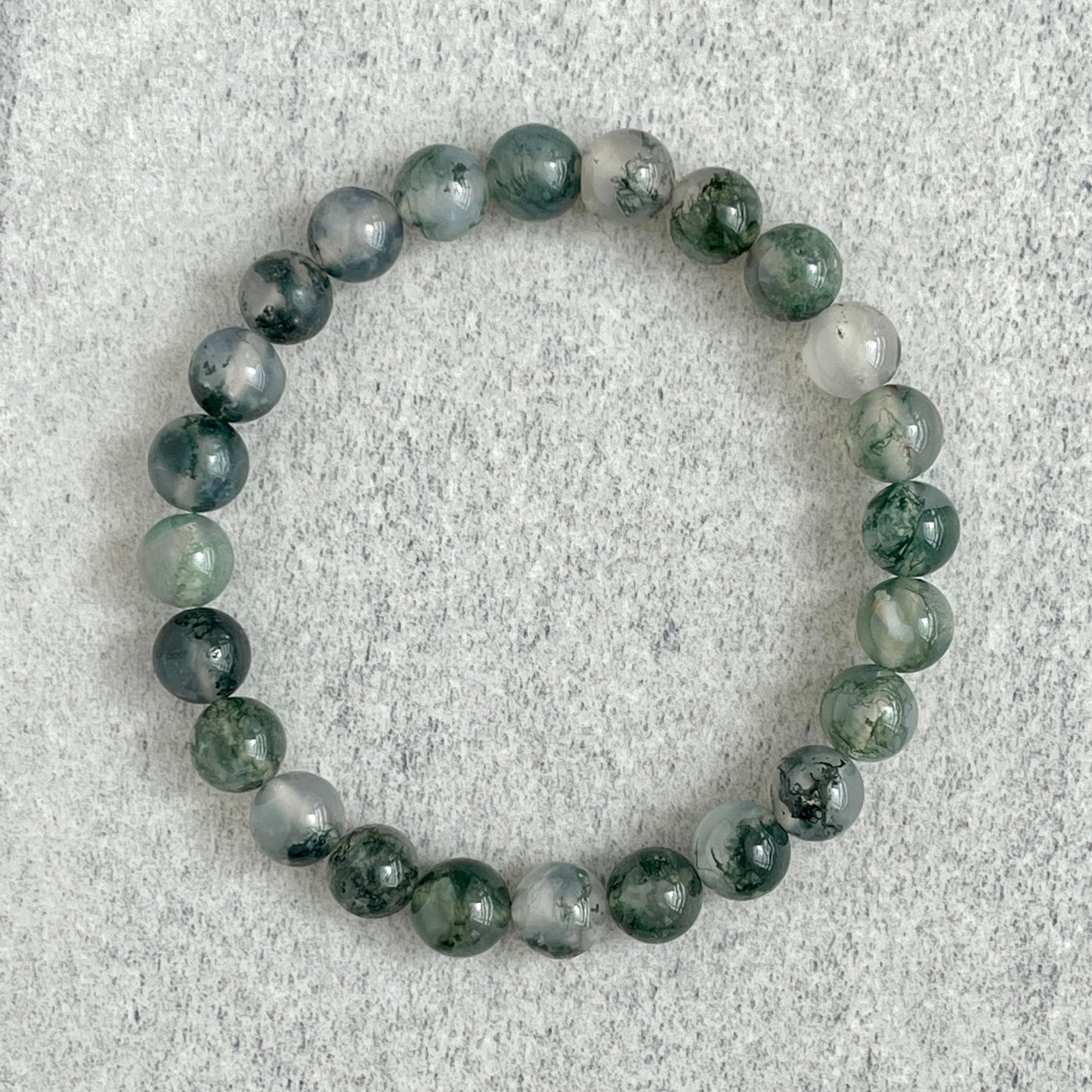 Moss Agate Beaded Bracelet