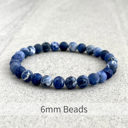 Fashionable Matte Sodalite beaded bracelet for casual wear