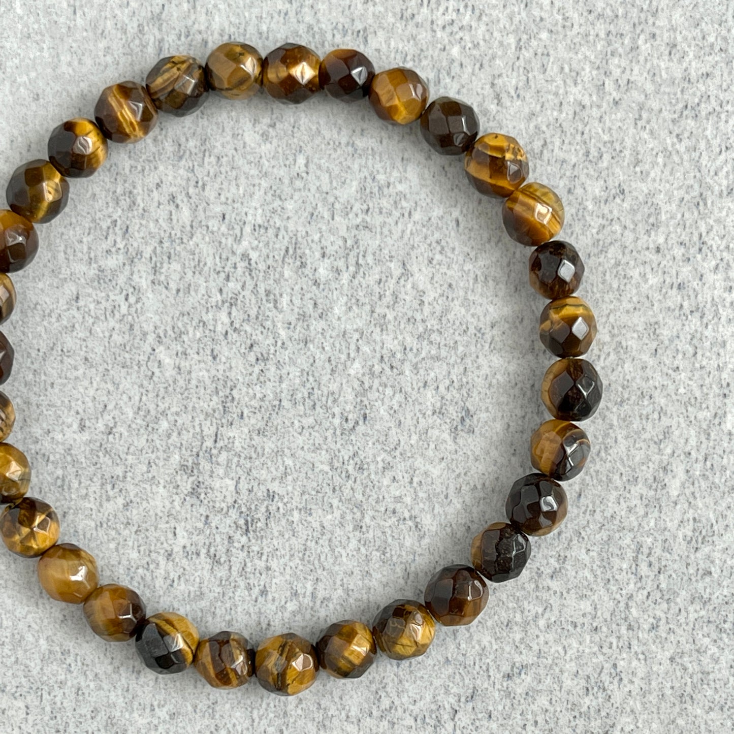 Faceted Yellow Tiger Eye Beaded Bracelet