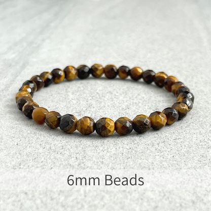 Faceted Yellow Tiger Eye Beaded Bracelet