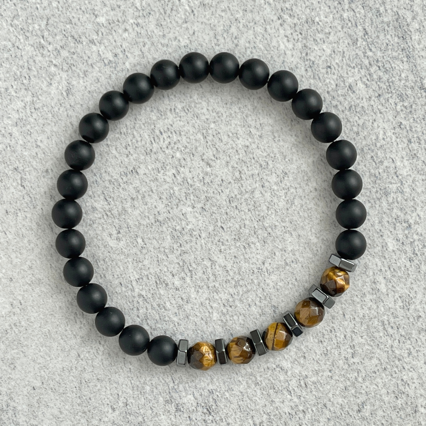 matte onyx beaded bracelet for men