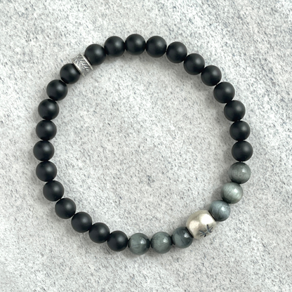 Matte Onyx & Chrysoberyl Zodiac Bracelet